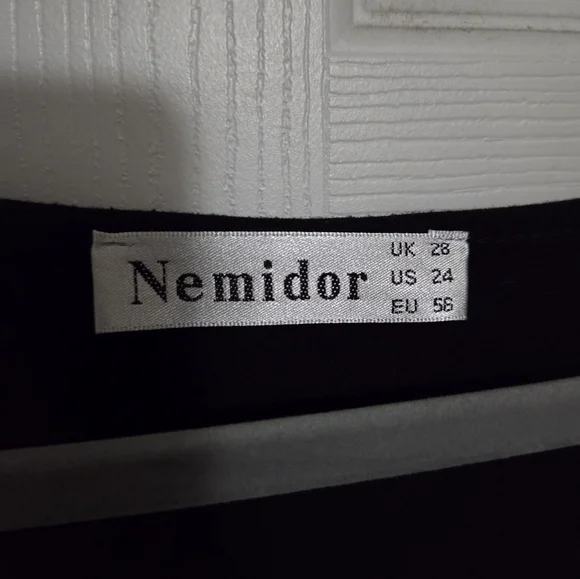 Nemidor Black and Blue Patterned Maxi Dress Size 24 - Picture 4 of 11